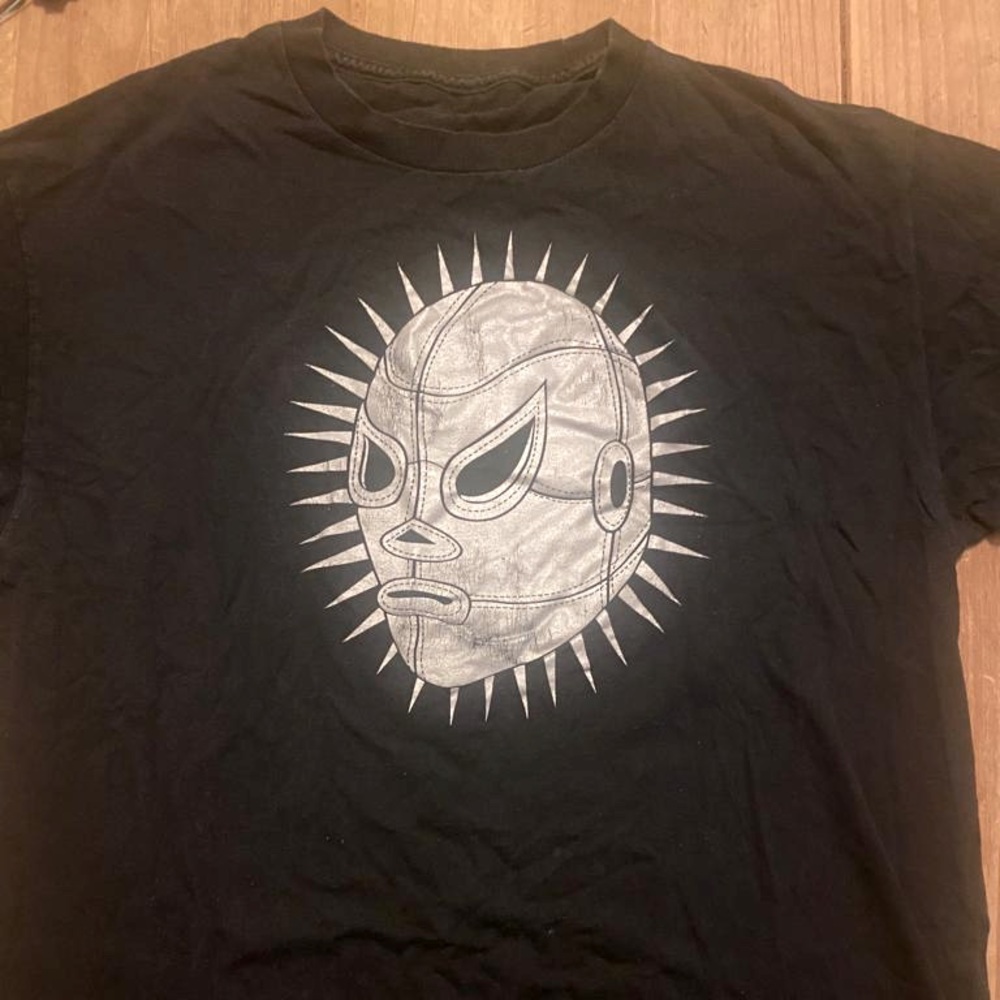 Classic El Santo Mask Lucha Libre Wrestling T Shirt Mexico Men's Size Large
